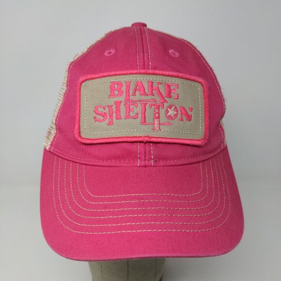 Blake Shelton Womens Snapback Mesh Back Hat Pink Adjustable Embroidered Logo - Picture 3 of 11